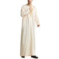 thumbnail image 3 of Robe Brodée à Manches Longues pour Homme, Robe Traditionnelle Musulmane et Arabe du Moyen-Orient, Longue Robe à Col Montant, 3 of 5