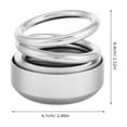 thumbnail image 3 of Miangastore Rotating Car Diffuser Dashboard Ornaments Silver 1Set 2.5In, 3 of 9