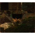 thumbnail image 3 of Amaldus Nielsen 22x20 Black Modern Framed Museum Art Print Titled - Washing Pot (1860), 3 of 5
