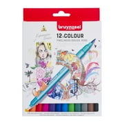 Bruynzeel Expression Fineliner Brush Pen Set, 12-Color Set