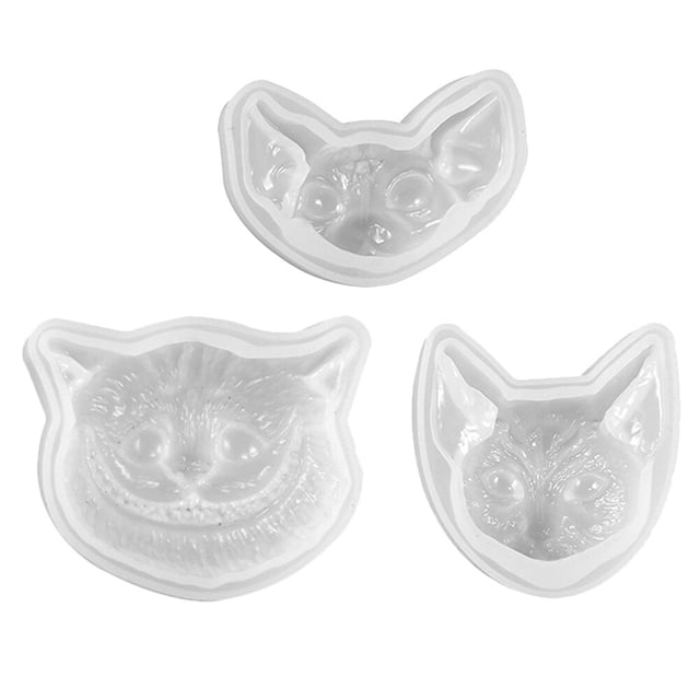 3pcs Silicone Mold Easy Demoulding Animal Head Mold DIY Crystal Epoxy Molds