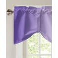 thumbnail image 3 of Fsddascl Purple Ombre Tie Up Valance Curtains for Windows, Kitchen Curtains Window Treatments, Modern Gradient Abstract Art Short Window Shades Valances for Bedroom Bathroom Cafe 42"x18", 3 of 7