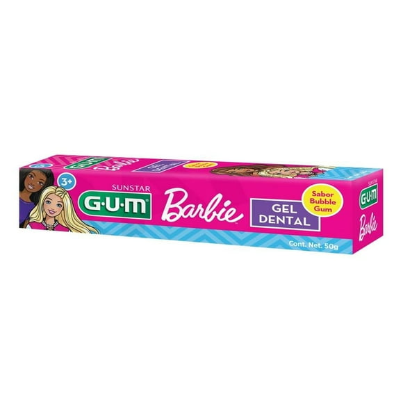 Gel dental GUM Sunstar Barbie sabor bubble gum 50 g