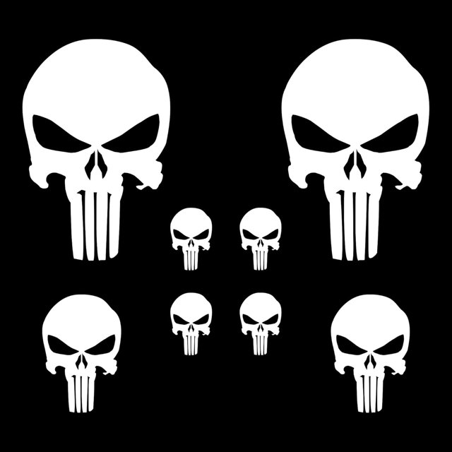 Kunmingshisd (140x100mm)Pegatinas Calaveras Pack de 8 unidades para el coche o moto