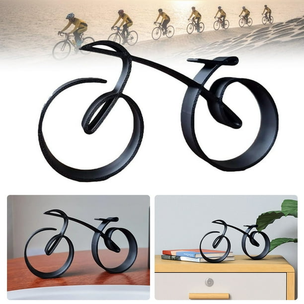 Escultura Bicicleta Minimalista Acrílica Del Estatua Regalo (15x8cm)