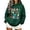 Z1 Dark Green, variant on Women Happy To See Your Face Graphic Hoodies Long Sleeve Kangaroo Pocket Sweatshirt Daily Wear Weekend Wear Pullover