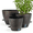 Bronze, variant on FIASON 3 Pack 9/10/12 Inch Black Self-Watering Plant Pots Set, Plastic Planters with Drainage Holes & Saucers, Indoor Outdoor Flower Containers for House, Kitchen, Window & Garden Decor