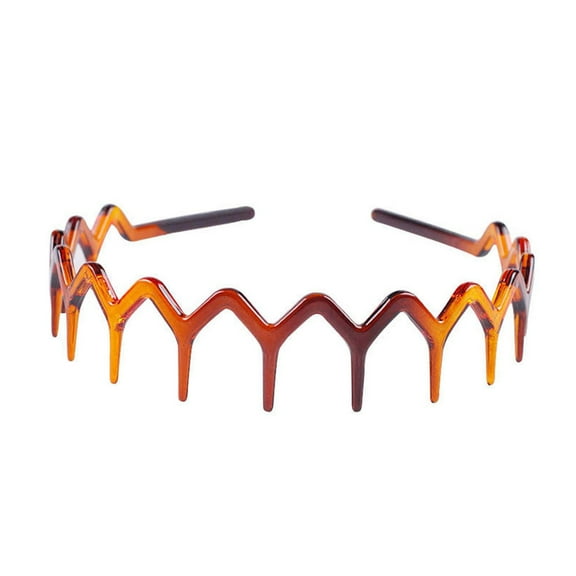 Headband Headband With Teeth Tooth Headband For Women Girls Plastic Wavy Hair Comb Headband Black Plastic Tooth Hair Comb Plastic Headband For Women Men Girl Hair Accessories,1Pc,Yellow,5.5x0.8"