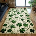 thumbnail image 1 of Clover Irish Rug, Shamrock Area Rug, Green Nature Rug, 4x6 ft = 120x180 cm, 1 of 8