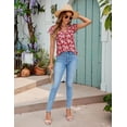 thumbnail image 4 of Womens White Blouse V Neck Ruffle Sleeve Flowy Shirts Dressy Casual Cute Summer Tops, 4 of 4