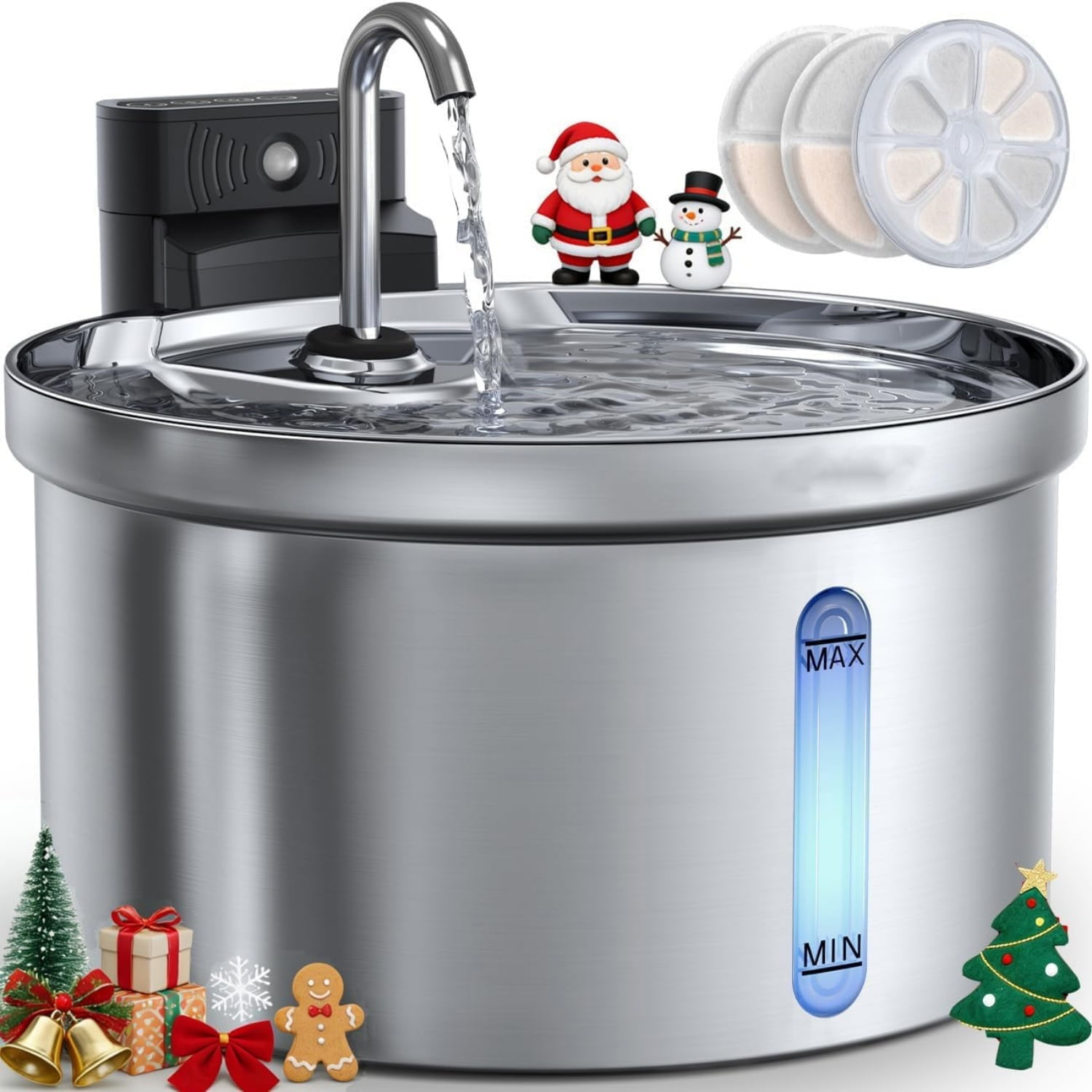 Wireless Cat Water Fountain [Water & Battery Separation]
