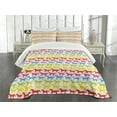 thumbnail image 3 of Ambesonne Horses Quilted Bedspread Set 3 Pcs, Rainbow Color Giddy, Queen Size, Multicolor, 3 of 5