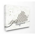 thumbnail image 2 of Stupell Industries Virginia Patterned Grey US State Design Canvas Wall Art by Ziwei Li, 2 of 5