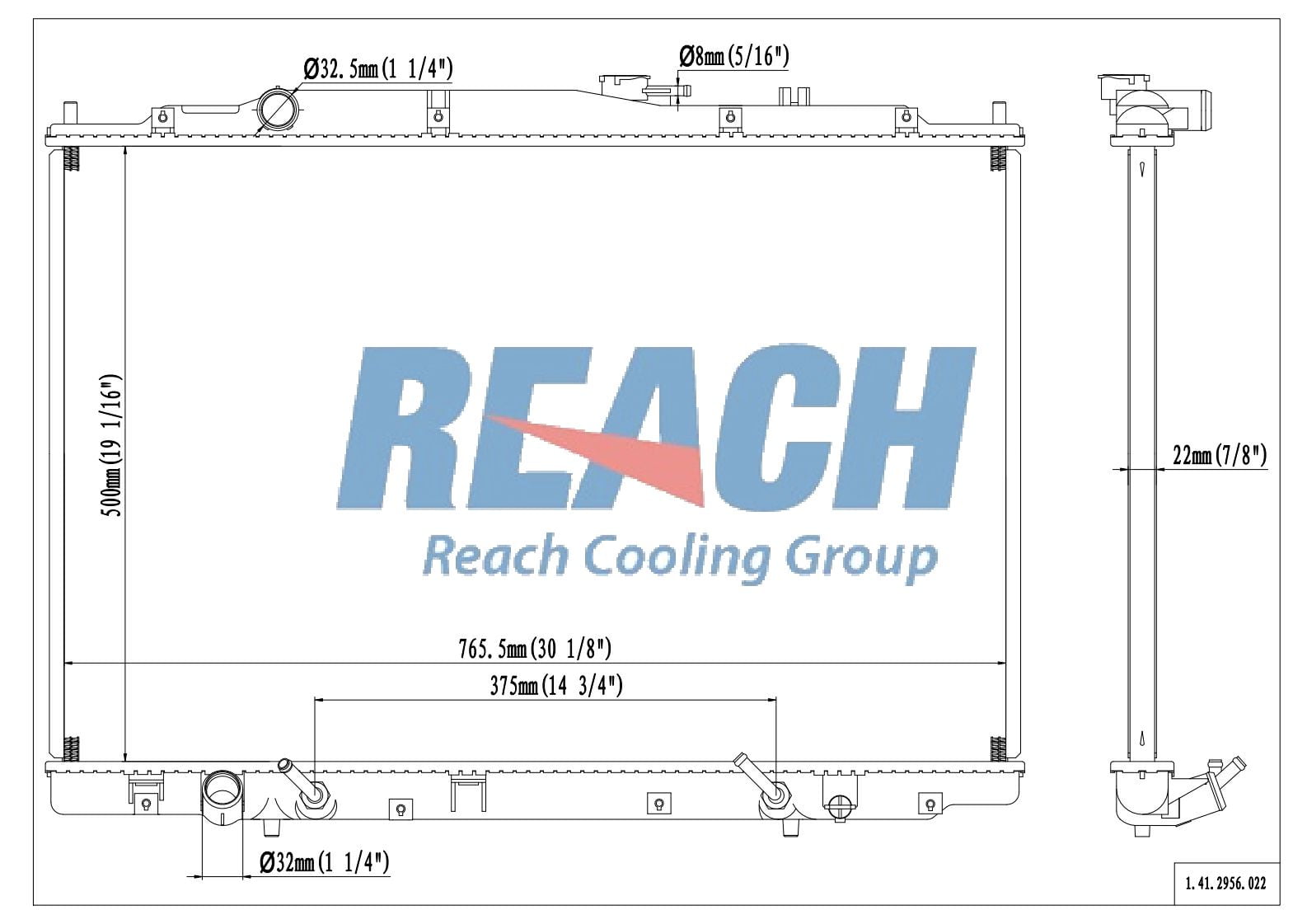 REACH Radiator 41-2956 for 08-06 Honda Pilot