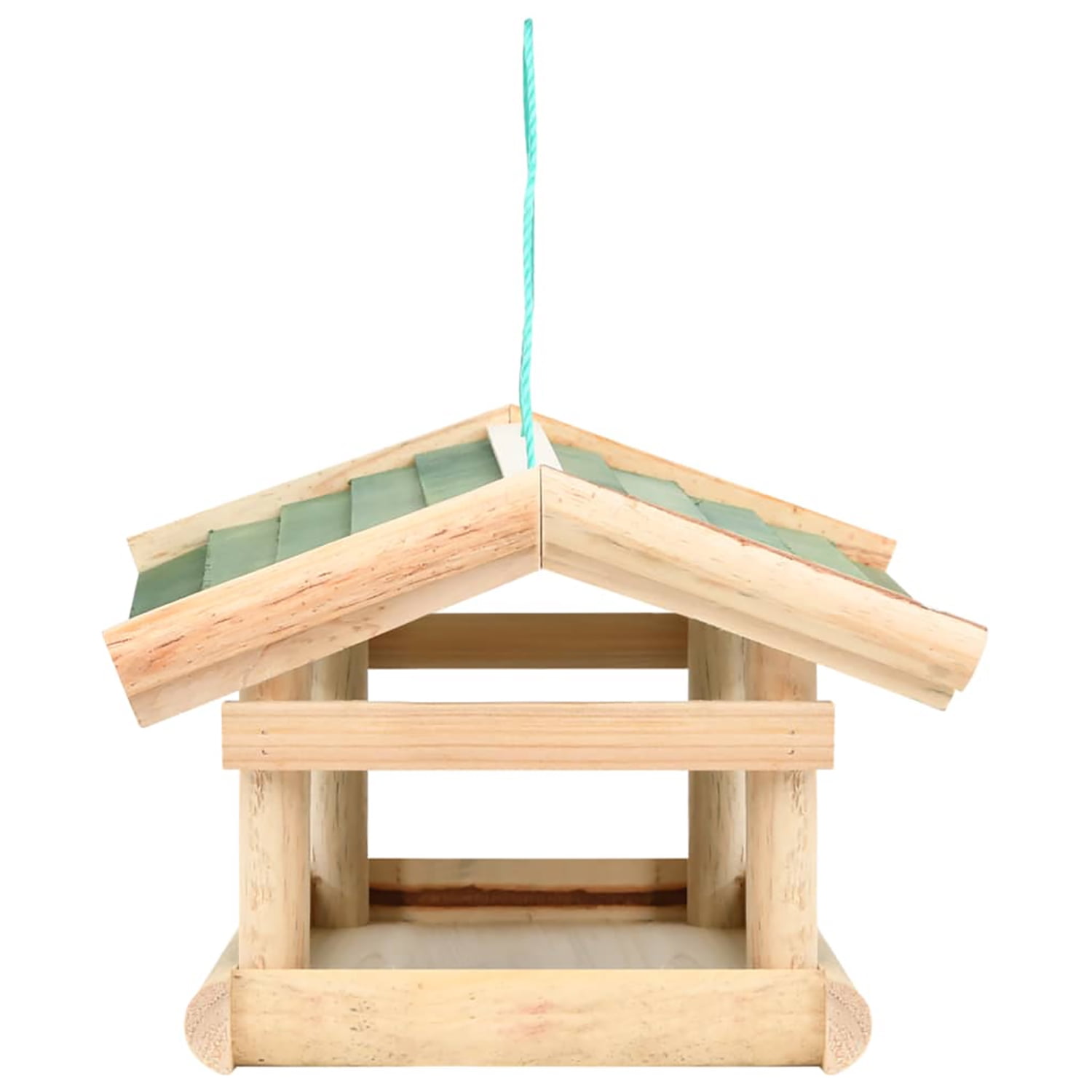 Pefilos 13" Bird Feeder House for Outside Hanging, Wooden Birdhouse Bluebird House Feeder Handcrafted Hut, Beige Pefilos 13" Bird Feeder House for Outside Hanging, Wooden Birdhouse Bluebird House Feeder Handcrafted Hut, Beige