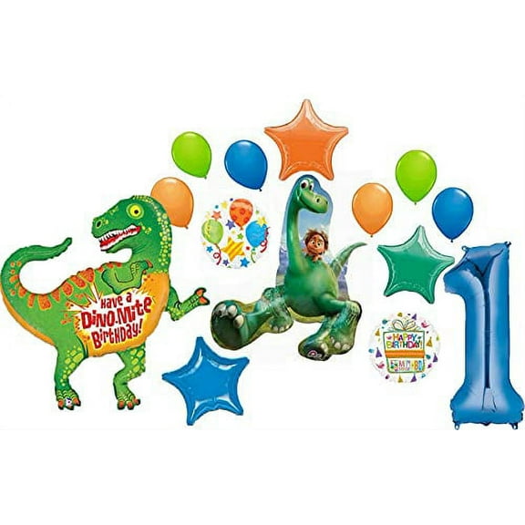 The Good Dinosaur Party Supplies 1st Birthday Spot and Arlo Balloon Bouquet Decorations