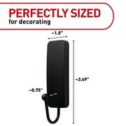 Command Medium Decorative Hooks, Matte Black, Damage Free Decorating, 1 Hook and 2 Strips