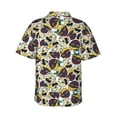 thumbnail image 3 of Picia Happy Skeleton Gentle Cotton Regular Fit Short Sleeve Casual Hawaiian Shirt for Men-X-Large, 3 of 9