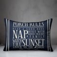 thumbnail image 3 of Creative Products Porch Rules on Blue 14x20 Indoor / Outdoor Pillow, 3 of 3