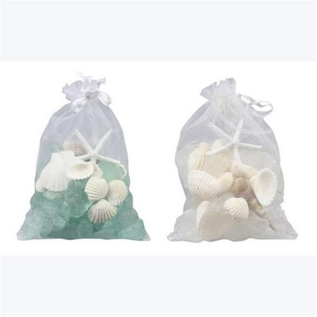 

Youngs 62144 Sea Glass in Bag with Resin Starfish White & Green