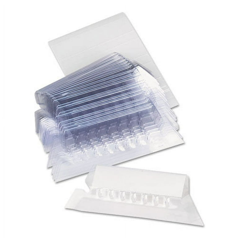 Hanging File Folder Plastic Index Tabs, 1/5-Cut, Clear, 2.25 Hanging File Folder Plastic Index Tabs, 1/5-Cut, Clear, 2.25