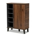 thumbnail image 2 of Baxton Studio Two-Tone Walnut Brown and Grey Finished Wood 1-Door Shoe Cabinet, 2 of 10