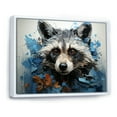 thumbnail image 2 of Designart "Clever Impish Gaze I" Animals Raccoon Floater Framed Canvas Wall Art, 2 of 5