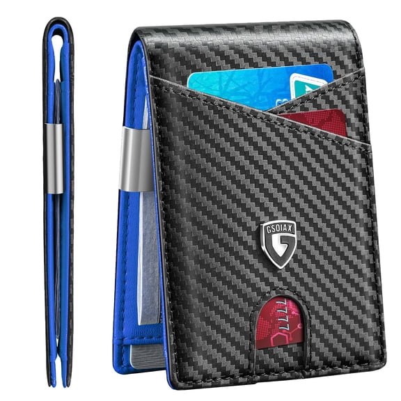 Slim Leather RFID Bifold Wallet for Men Minimalist Front Pocket Wallet