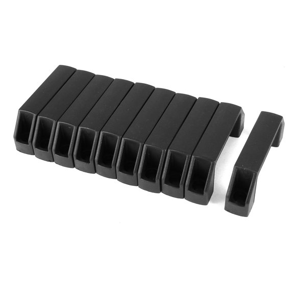 Unique Bargains 106mm 4.17' Length Black Plastic Cabinet Drawer Pull Handles 10pcs