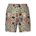 thumbnail image 4 of Lsque Mens Swim Trunks Coffee pots cup Pattern - Bathing Suit Compression Liner - Beach Swim Shorts Swimwear - (S-3XL) - Stretch Quick Dry -X-Large, 4 of 9
