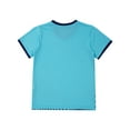 thumbnail image 4 of Miutii Kids Boys Football Jersey Short Sleeve Soccer T-Shirt Uniform Running Biking Tee Tops B Sky Blue 3XS, 4 of 9