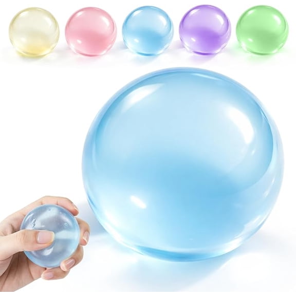 Coconut Oil Squishy, Coconut Oil Stress Ball, Slow Rising Squeeze Luck Squishies, Sensory Fidget Oil Ball Toy, Party Favors Birthday Gift(Blue)
