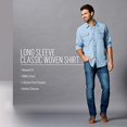thumbnail image 2 of Wrangler Chemise Classique Tissée à Manches Longues pour Hommes, Chambray Clair, P, 2 of 4
