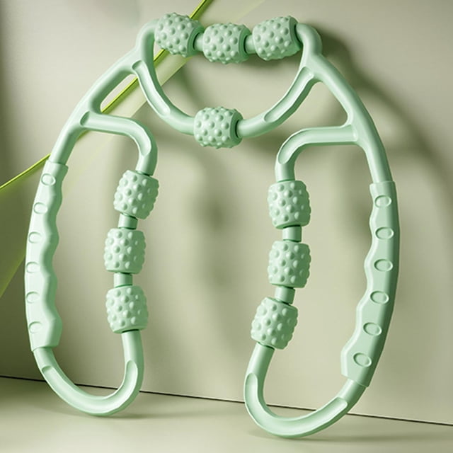 Rodillo de masaje de piernas de 10 ruedas, herramienta versátil y única para masaje de piernas, ideal para gimnasio, ejercicio físico, entrenamiento Verde