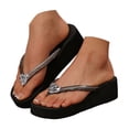 thumbnail image 3 of Ramiter Water Shoes Womens Flip Flops Ladies Yoga Mat Comfortable Walking Thong Sandals With Plantar Fasciitis Arch Support Slip On Indoor Outdoor For Summer Silver,6.5, 3 of 7