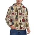 thumbnail image 2 of Salouo Rustic Plaid Forest Lodge Pattern Men's Fall Hoodie Sweatshirt,Sport Hoodie with Pockets for Men Pullover Casual Hooded Sweatshirt-3X-Large, 2 of 7