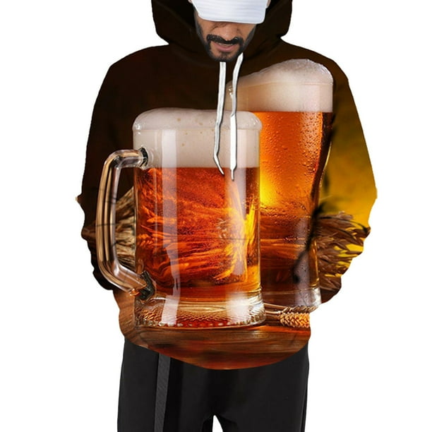 WILLBEST Sudaderas para Hombre 2023, Sudaderas Casuales Holgadas De Moda Urbana con Estampado Digital 3D para Hombres y Mujeres XXGrande