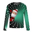 thumbnail image 5 of Aimik Men's Christmas Shirt Long Sleeve Crewneck Ugly 3D Xmas Tree Graphic Casual T Shirt Pullover Sports Tops Blouses-Mint Green XL, 5 of 5