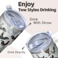thumbnail image 4 of 20oz Chicken Fan Tumbler with Handle Insulated Travel Mug Unique Birthday Christmas Gift for Chicken Lovers Women Men Cup Holder Friendly Easy to Clean Dishwasher Safe Hot Cold Beverages, 4 of 6
