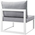 thumbnail image 3 of Modway Fortuna Modern Aluminum Outdoor Armless Chair in White/Gray, 3 of 3