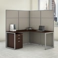 thumbnail image 6 of Bush Business Furniture Easy Office 60W L Shaped Cubicle Desk with File Cabinet, 6 of 6