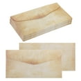 thumbnail image 1 of 48 Packs Envelopes Vintage Aged Paper Brown Yellow Marks-9 x 4 Inch for Letter Writing, Invitations, 1 of 6