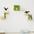 thumbnail image 2 of Craftian 7-Piece Solid Wood Wall Mounted Cat Furniture,Cat Wall Shelves and Perches,Cats Climbing Shelves with Wall House and Fence, Steps, Scratching Posts, 2 of 10