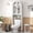 White, variant on Oubayajia Over The Toilet Storage Cabinet, Bathroom Shelf Over Toilet with Acrylic Doors, 4-Tier Bathroom Storage Cabinet Organizer with Adjustable Shelf, Walnut