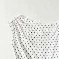 thumbnail image 6 of Kiijoy Girls Polka Dot One Shoulder T-Shirt Short Sleeve Ruched Tshirt, White, 8-9 Years, 6 of 6