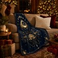 thumbnail image 3 of Celestial Moon Phase Hands Mystical Boho-Ornamental, Peaceful Celestial Art Scene, Warm Flannel Blanket for Sunroom and Reading Nook, Celestial Art Lovers Housewarming Gift, Celestial Home Decor, 3 of 9