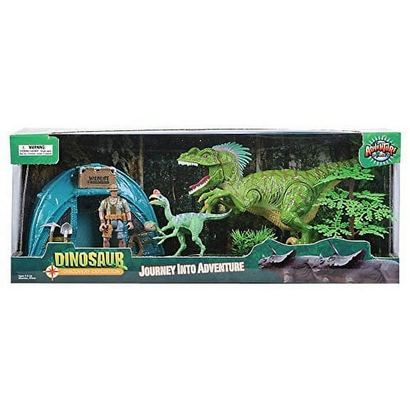 Rhode Island Novelty Adventure Planet Dinosaur Explorer Action Figure Sets, 6 Pieces