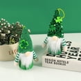 thumbnail image 5 of Jlong 2PCS St. Patrick's Day Lighted Gnome Set Leprechaun Swedish Gnome Ornaments LED Glowing Irish Leprechaun Gnome Tomtees Irish Gnome Elf Scandinavian Gnomes for St. Patrick's Day Christmas, 5 of 9