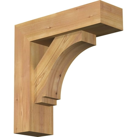 

Ekena Millwork 5 1/2 W x 18 D x 18 H Imperial Block Smooth Bracket w/ Offset Brace Western Red Cedar