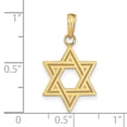 thumbnail image 4 of Diamond2Deal 14K Yellow Gold Solid Satin Star of David Pendant for Women (L- 0.99 in, W- 0.63 in), 4 of 4